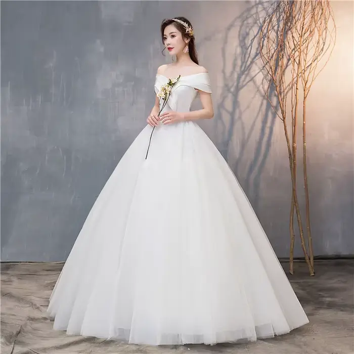 Robe de mariée en Satin brillant