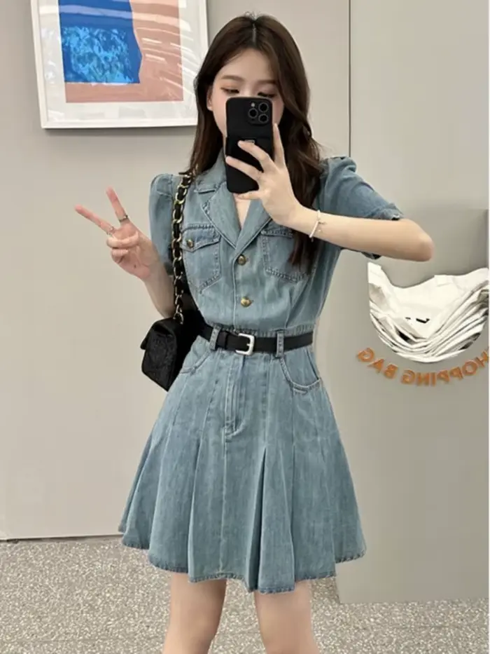 Robe courte pour femmes élégante mini boîte de nuit corset moulante denim mode été 2025 XXL vêtements pour femmes courbes occassions spéciales