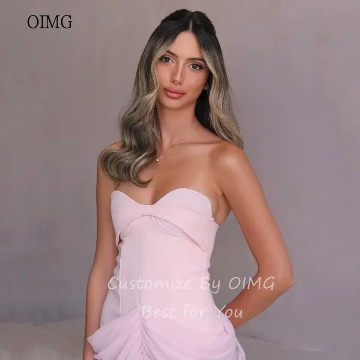 OIMG – robe de bal de forme sirène rose