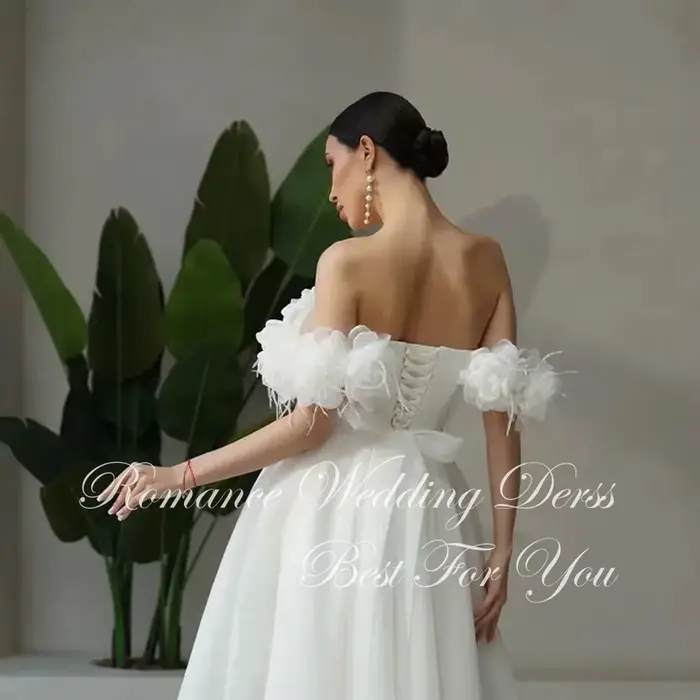 Robe De mariée princesse plissée à fleurs