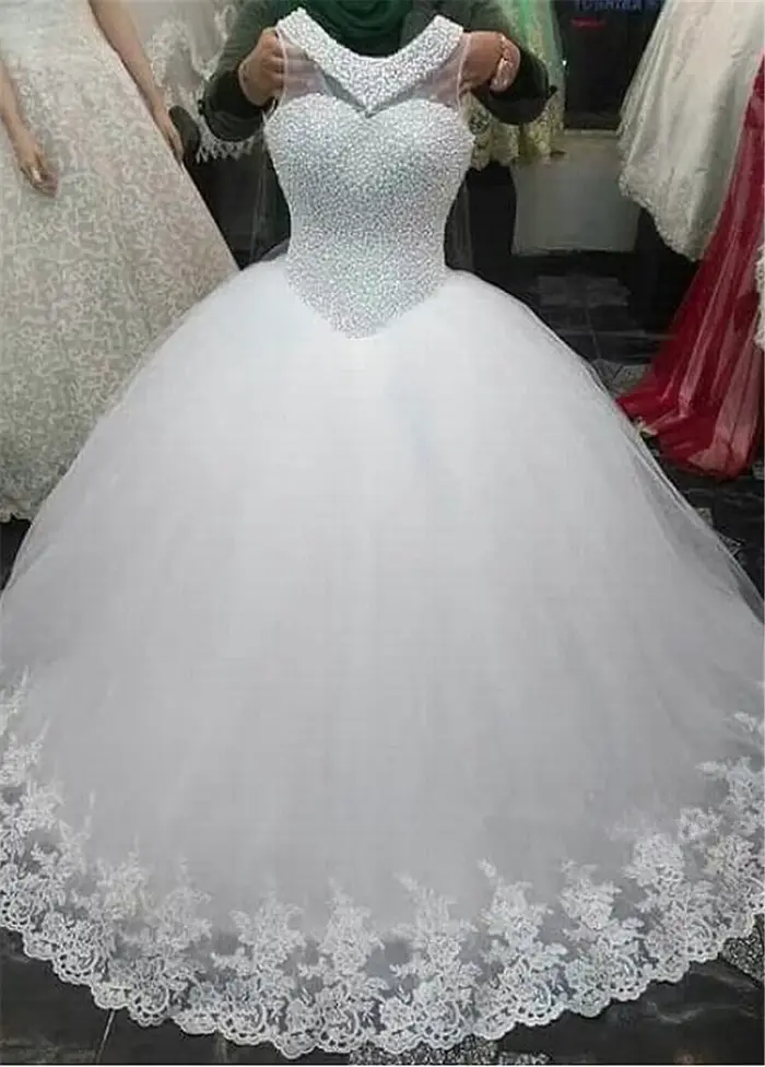 Robe de mariée QQ Lover en dentelle avec décolleté en cuillère et soutien-gorge intégré pour femmes enceintes et occasions spéciales