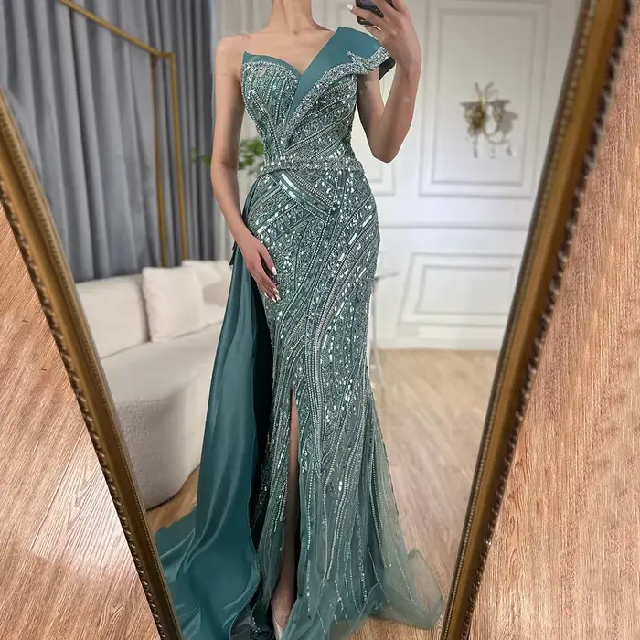 SERENE HILL-robe de soirée perlée