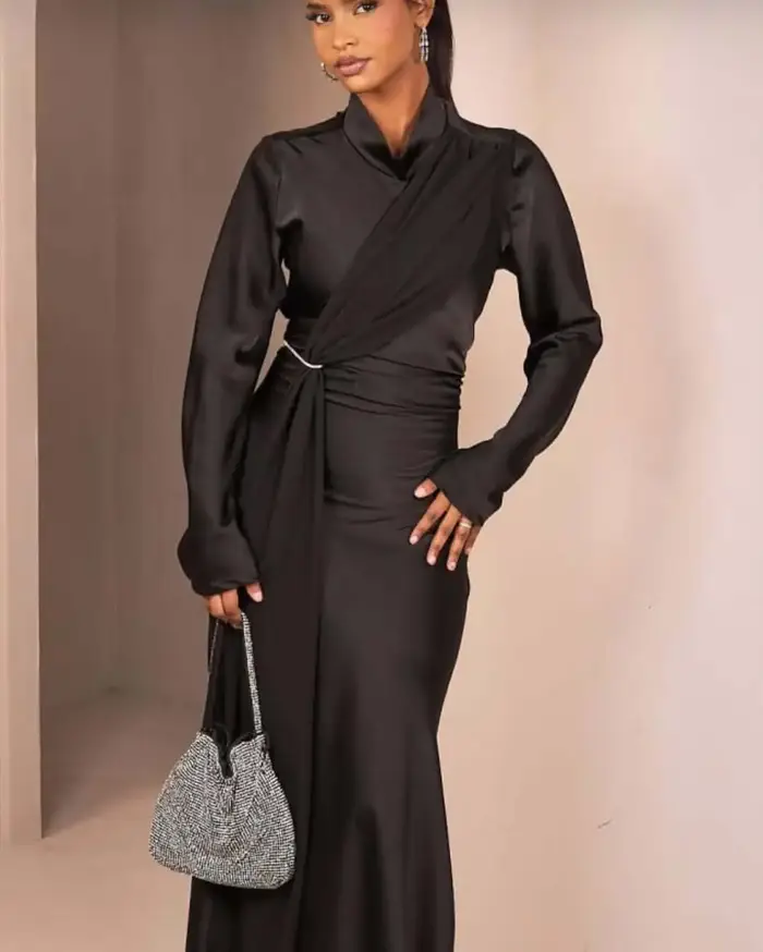 Robe longue musulmane Abaya élégante pour femmes robes de soirée robe maxi Jalabiya Abayas de Dubaï Kaftan Islam Vestidos Ramadan Maroc
