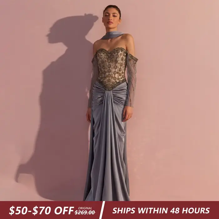 Sharon Said – robe de soirée blanche élégante