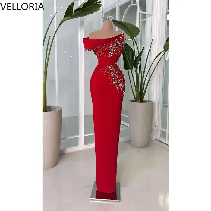 Robe mère de la mariée rouge élégante
