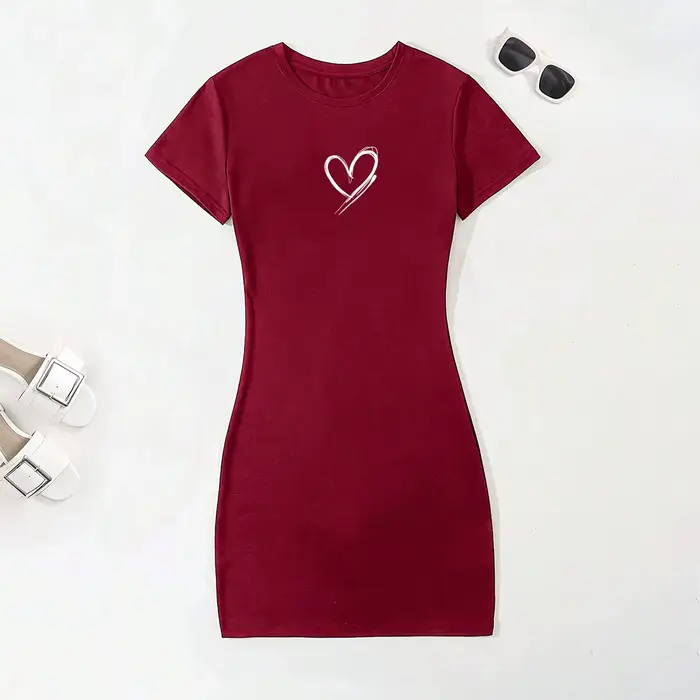 Mini robe à manches courtes pour femmes