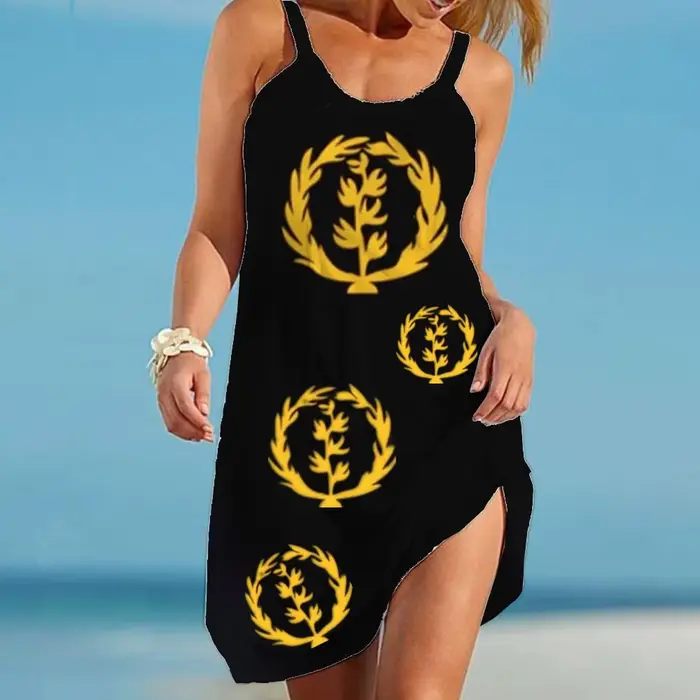 Erythrea Feel-Robe mi-longue sexy à bretelles pour femmes