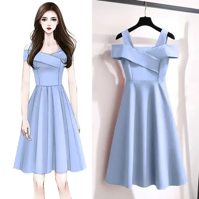Robe élégante amincissante pour femmes de grande taille style formel et décontracté été couleur bleu rose rouge noir disponibles en plusieurs tailles pour occasions spéciales