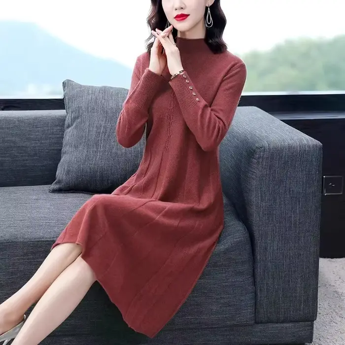 Robe manteau tricotée pour femmes