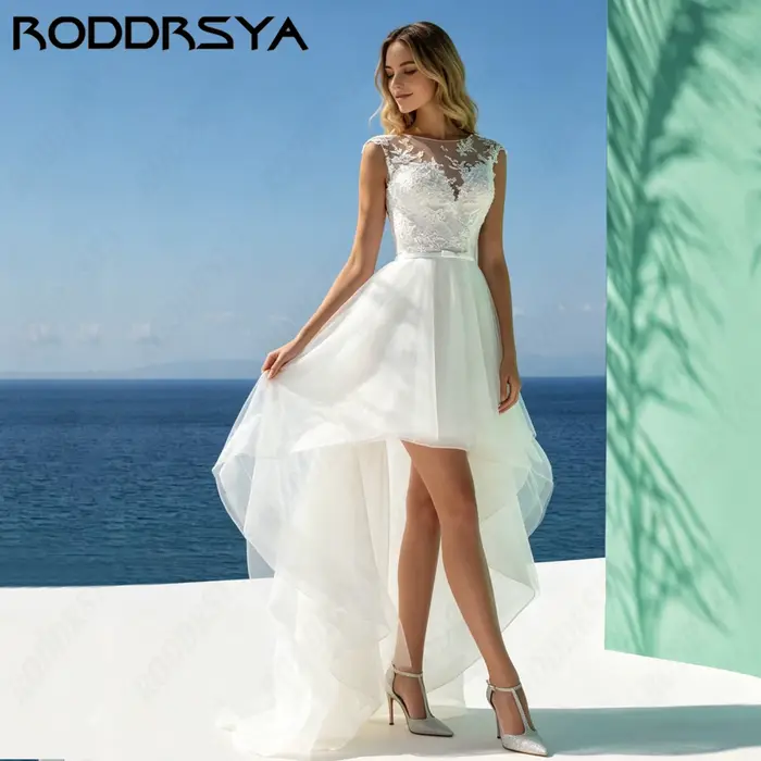 Robe de Mariée Exquise Personnalisable en Polyester Avec Appliques Dentelle pour Femmes Occasions Spéciales