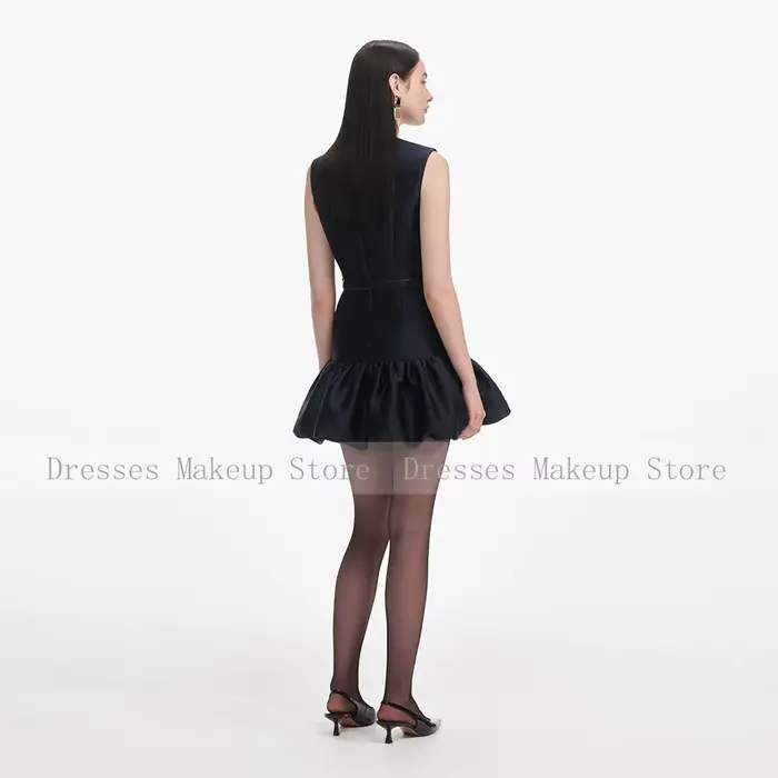 Robe de soirée moderne en satin noir sirène pour cocktails et mariages occasions spéciales femmes