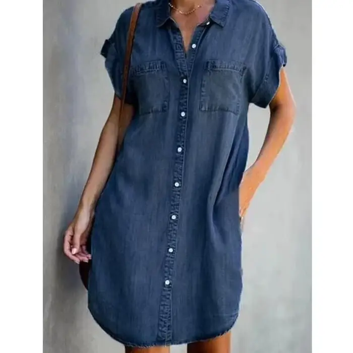Chemise-Robe en Polyester et Coton Style Plage Décontractée pour Femmes Occasions Spéciales Plage Soirées Élégantes