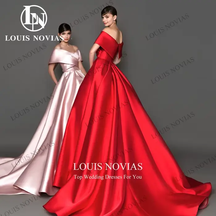 LOUIS NOVIAS robes De soirée pour femmes délicat col en v hors De l'épaule drapé