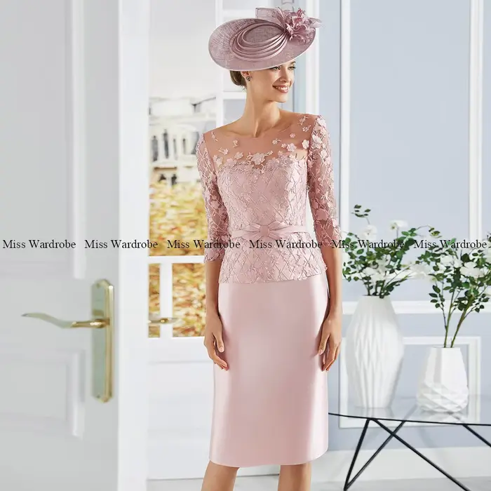 Robe de soirée élégante pour femme mère de la mariée silhouette sirène fleurs dentelle satinée couleurs multiples occasions spéciales
