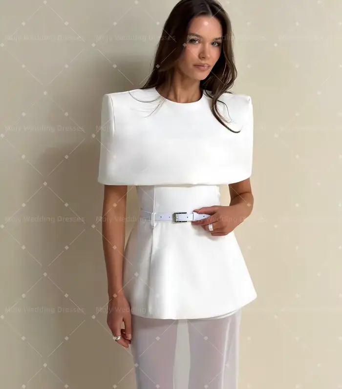 Robe de soirée MOJY 2026 en laine et coton, silhouette sirène, décolleté rond, dentelle, pour bal, mariage et événements spéciaux