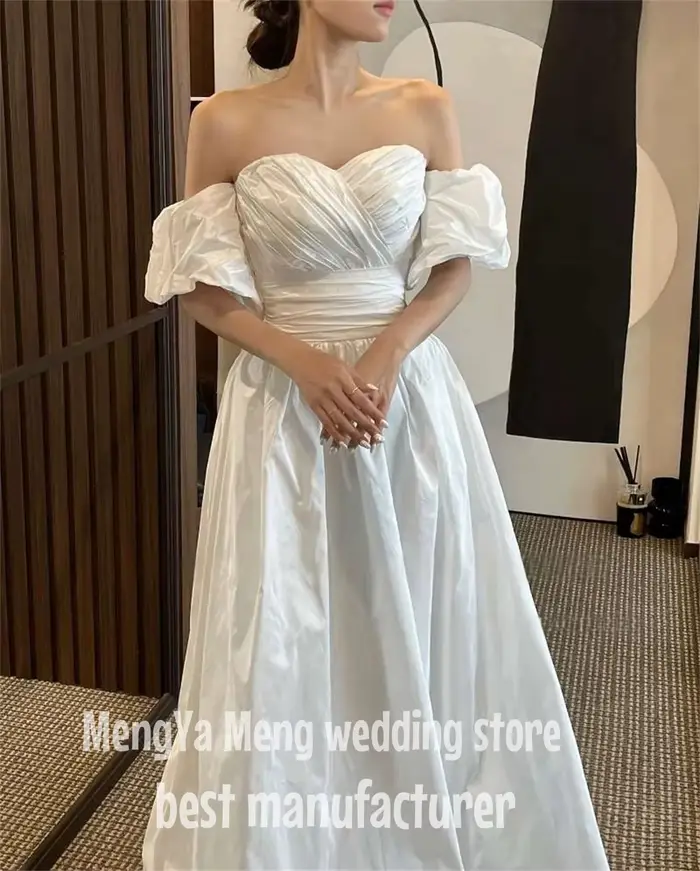 Robe de mariée Chérie ZHUISHU en coton avec décolleté Mon Amour et manches lanternes pour femmes occasions spéciales