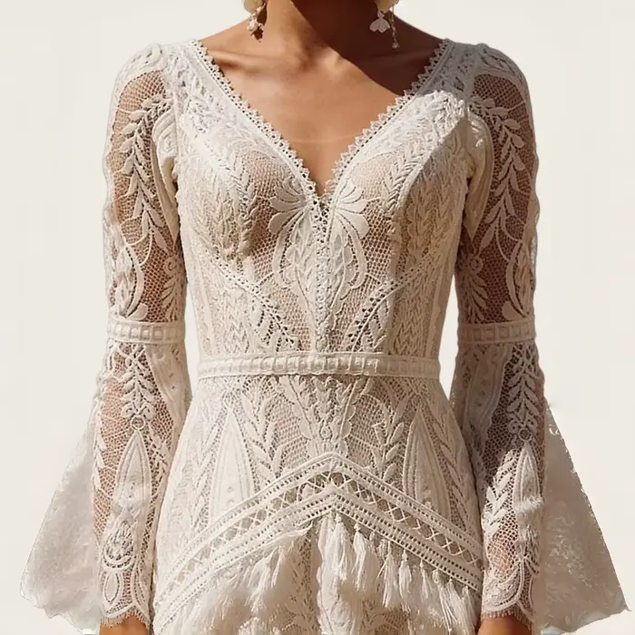 Robes de mariée vintage Bohème pour femmes