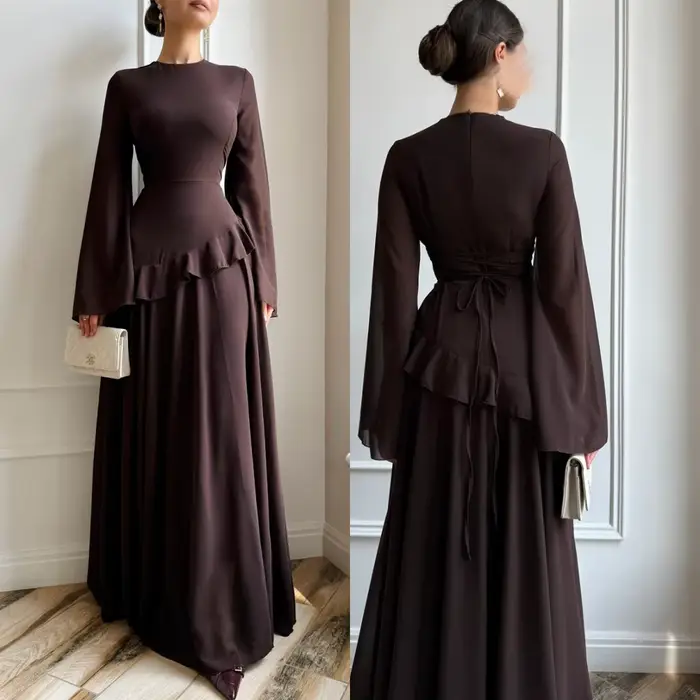 Robe de soirée en mousseline de soie personnalisable pour femmes occassions spéciales soirée mariage soirée officielle formal evening wedding party formal prom