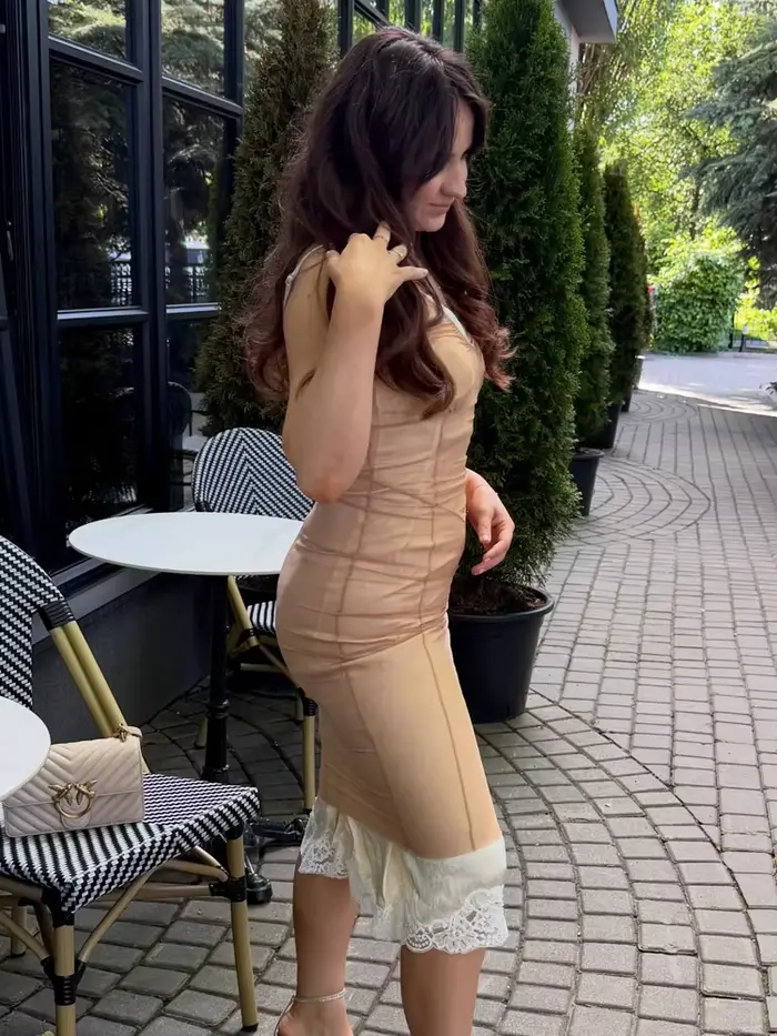 Robe midi deux pièces en maille transparente pour femme