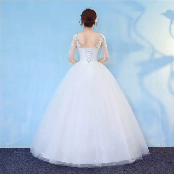 OrGR-Robe de mariée élégante en dentelle