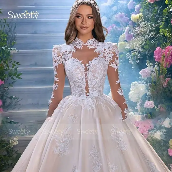 Robe De mariée De luxe en dentelle brodée