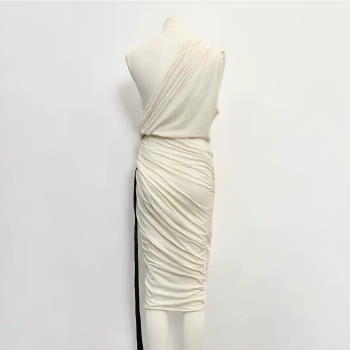 Robe moulante sexy asymétrique sans manches torsadée style gothique pour femme - Collection High Street