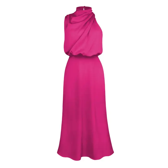 Robes 2025 femme été nouvelle mode Satin robe sans manches