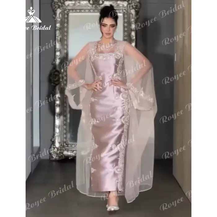 Robes de soirée de luxe 2 pièces à col carré 2026 فستان سهرة نسائي