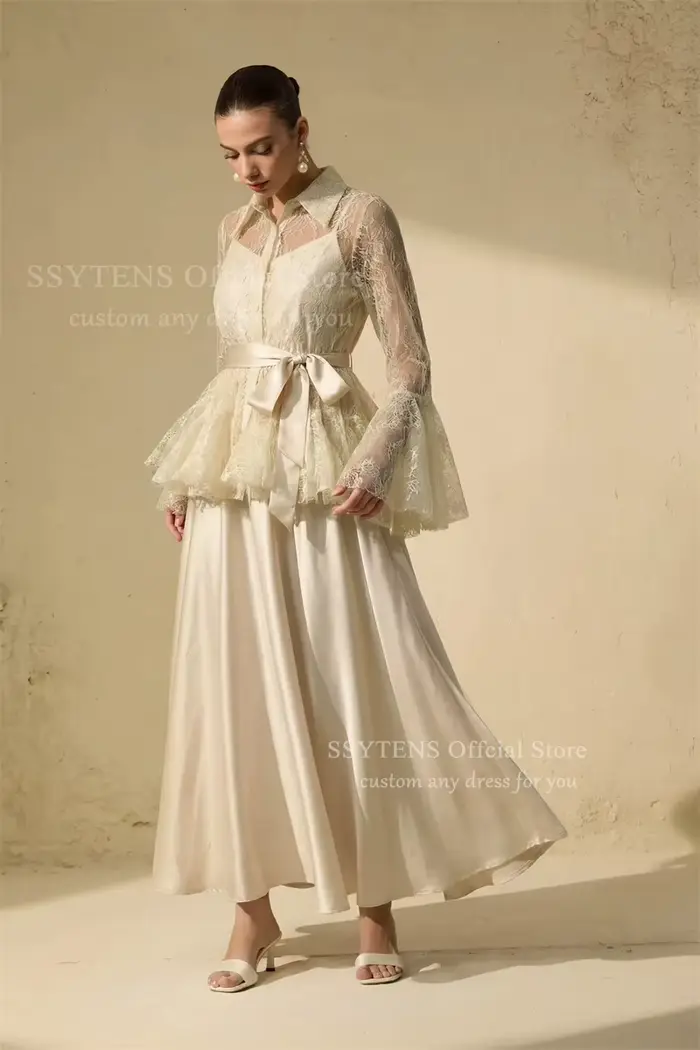 Robe de soirée élégante personnalisable en polyester satiné avec décolleté en V pour femmes, mariage, fête et occasions spéciales
