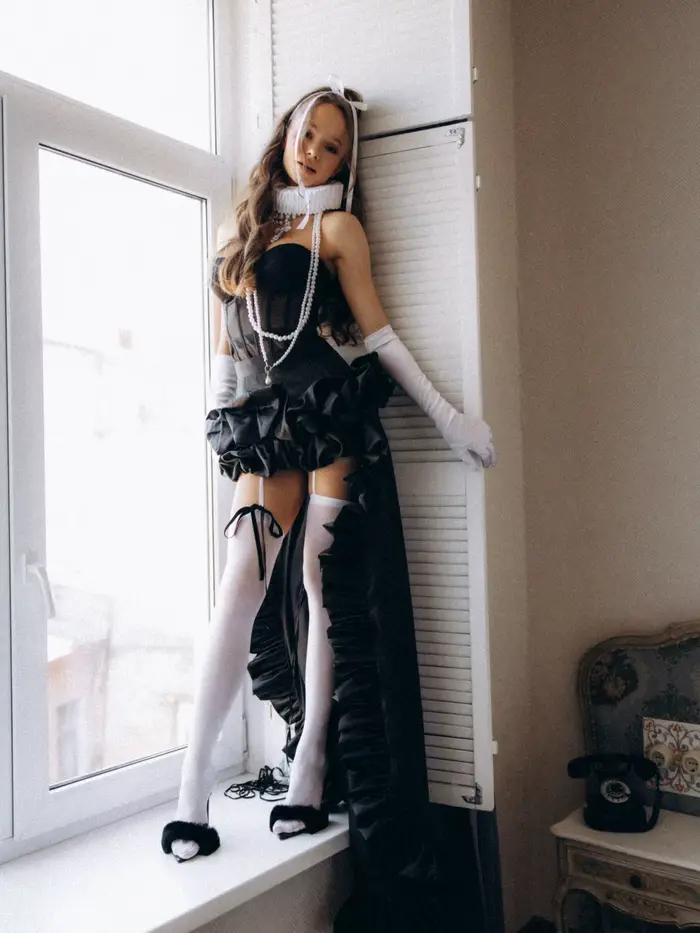 Robes longues asymétriques sexy pour femmes, pour séances photo, avec haut corset transparent et jup