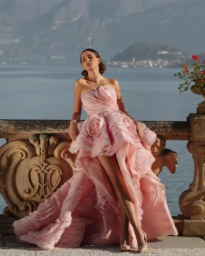 Robe de mariée rose style A-line Lakshmigown