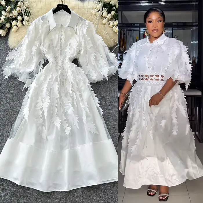 Robe longue blanche pour femmes