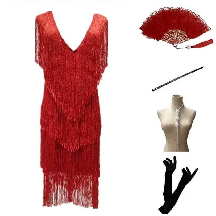 Ensemble de robe de soirée pour femmes avec bordure en paillettes
