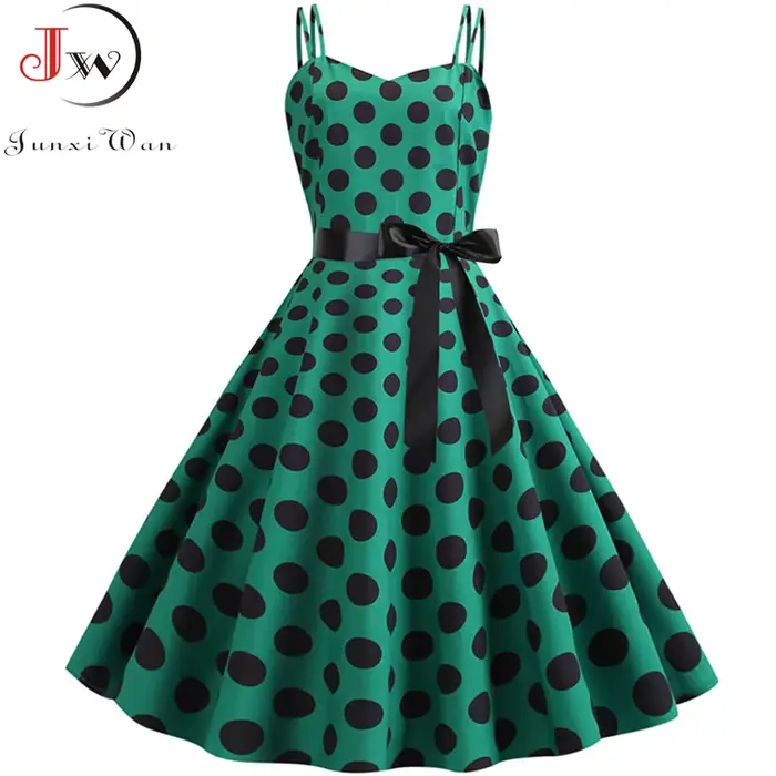Robe vintage rockabilly à pois pour femmes grandes tailles, décontractée et élégante pour soirées estivales et occasions spéciales