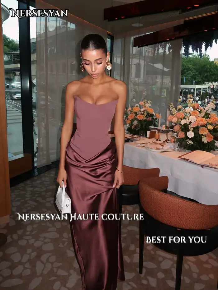 Robe de soirée sirène de luxe Nersesyan Dusty Rose