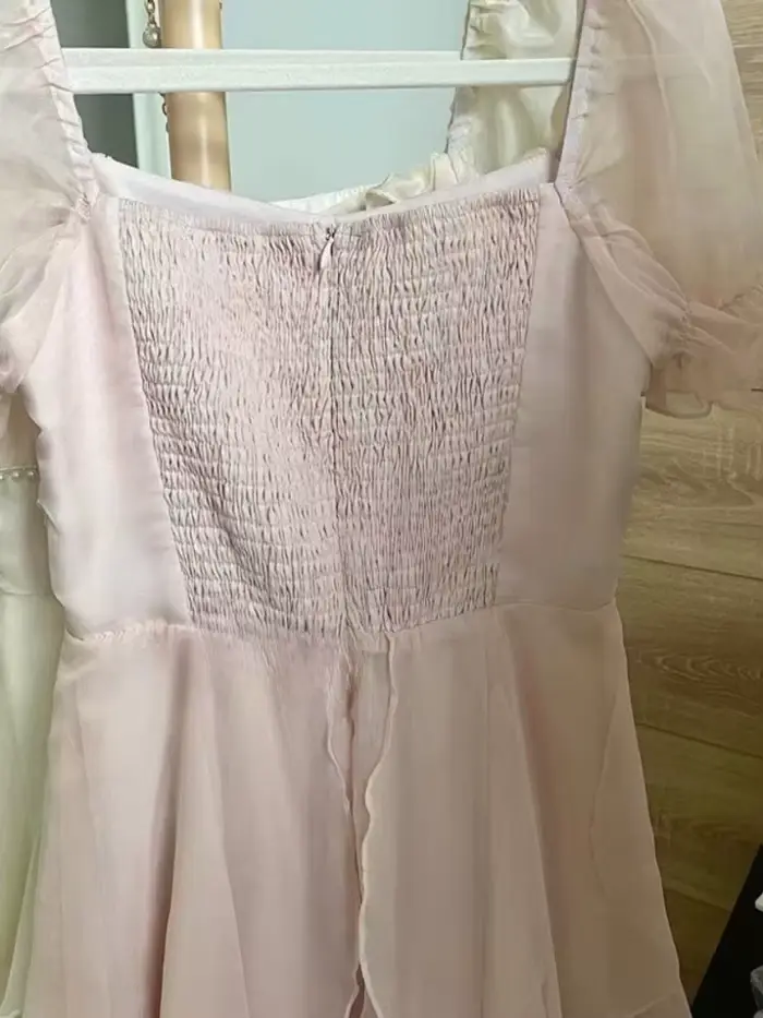 Robes mi-longues en mousseline de soie pour femmes