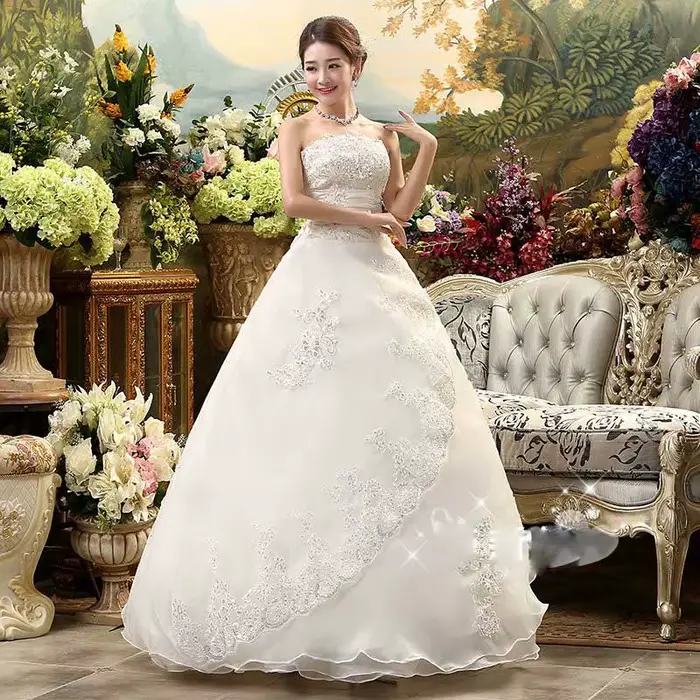 Robes de mariée en dentelle princesse personnalisées avec train, robes vintage, grande taille, bon m