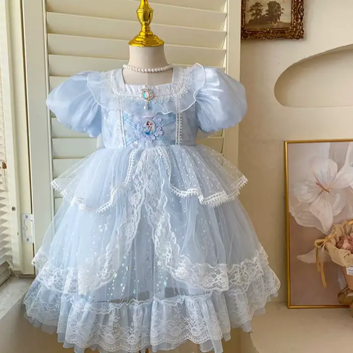 Adorable robe de princesse Lolita à manches courtes pour filles. Nouvelle
