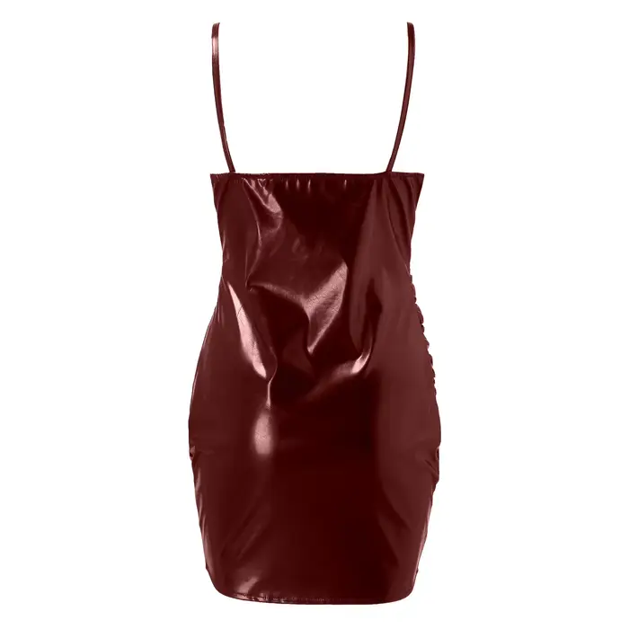 Robe de Soirée Courte en Cuir PU pour Femme