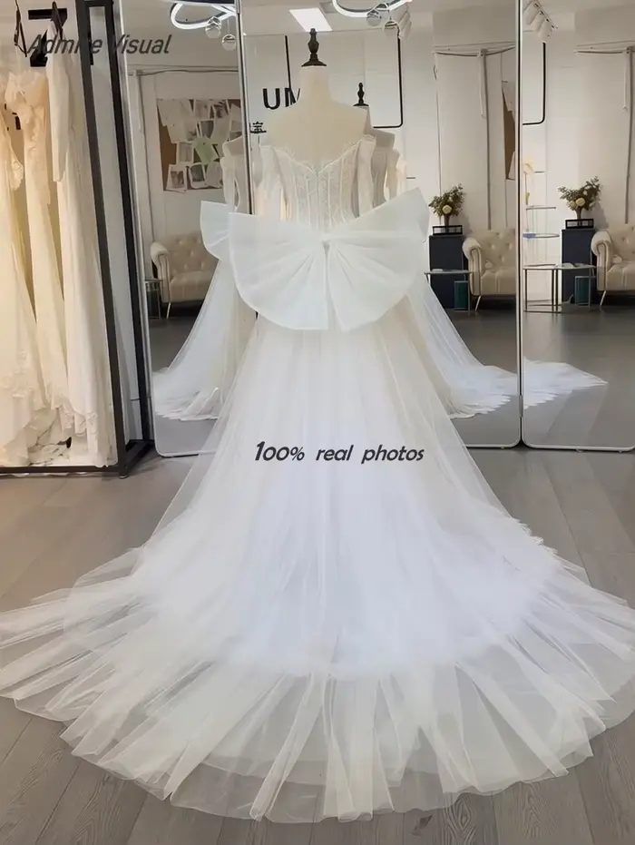 Robe de mariée classique Admire Visual, style sirène en dentelle, 2-en-1, décolleté cœur, corsage ba