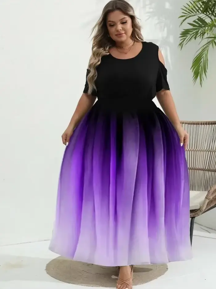 Robe longue à imprimé nickel é pour femme