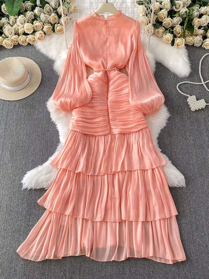 Robe Jacquard à fleurs 3D