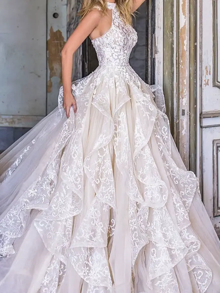 Robe de mariée romantique en dentelle