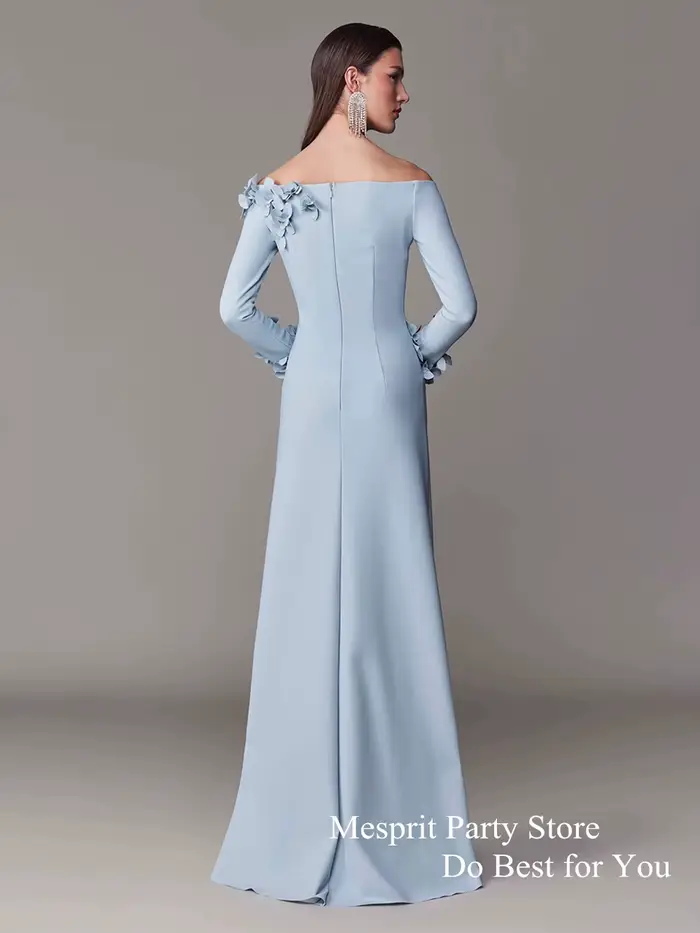 Robe de Soirée Bleu Clair Personnalisée