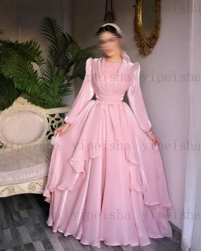 Robe de soirée rose personnalisée