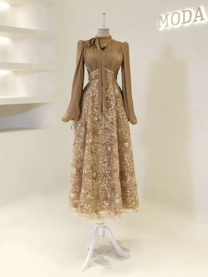 Robe de soirée islamique personnalisée pour femmes