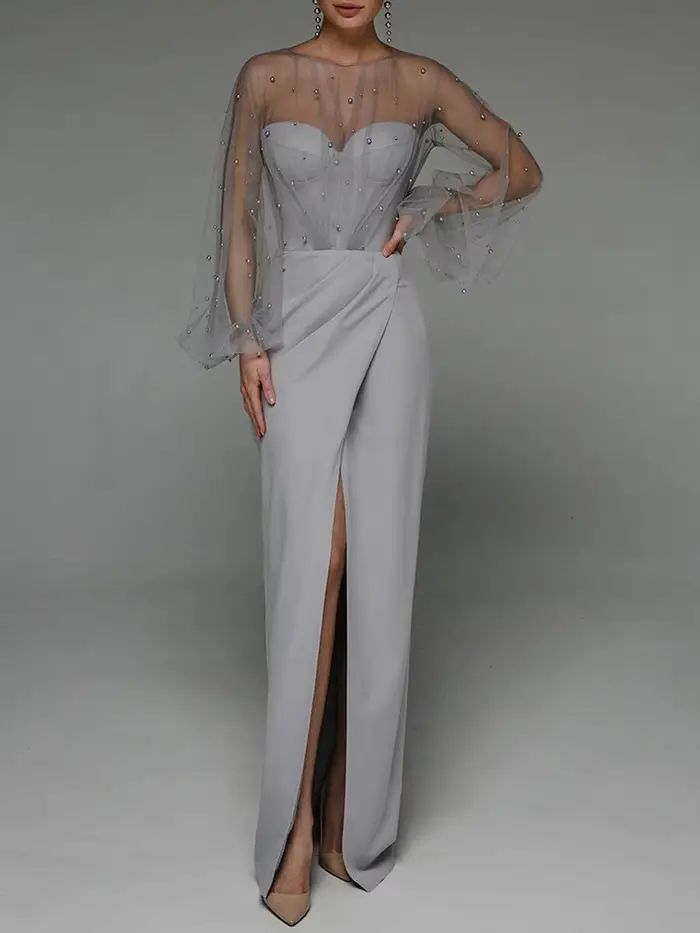 Robes de mariée sexy pour femmes décontracté col rond solide robe longue ample printemps et été musulman Drsss