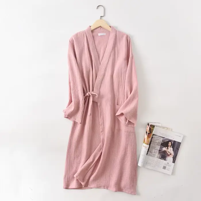Peignoir en gaze crêpe pour couples