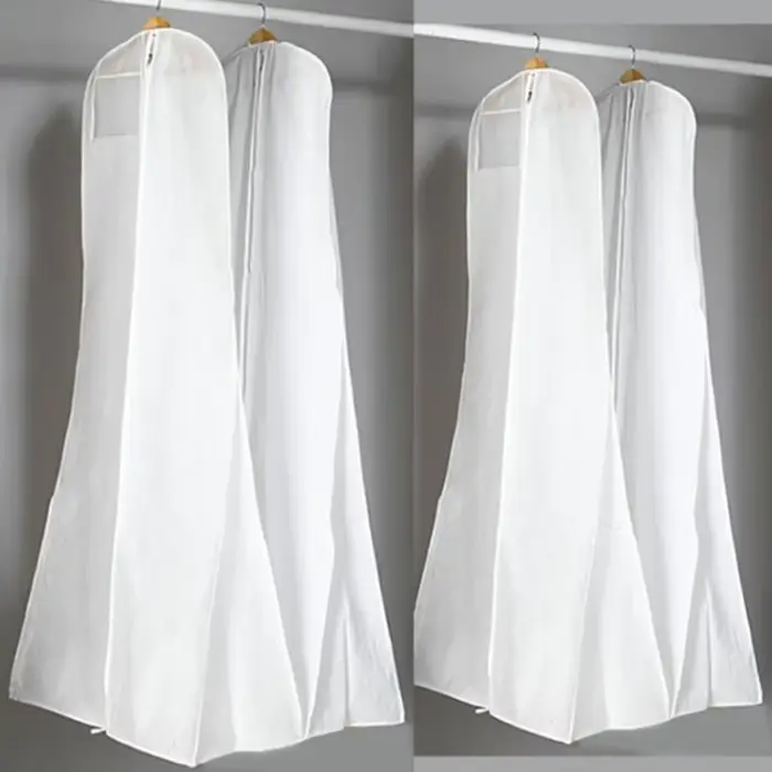 Nouveauté robe de mariée couverture sacs housse anti-poussière robe à glissière housse anti-poussièr