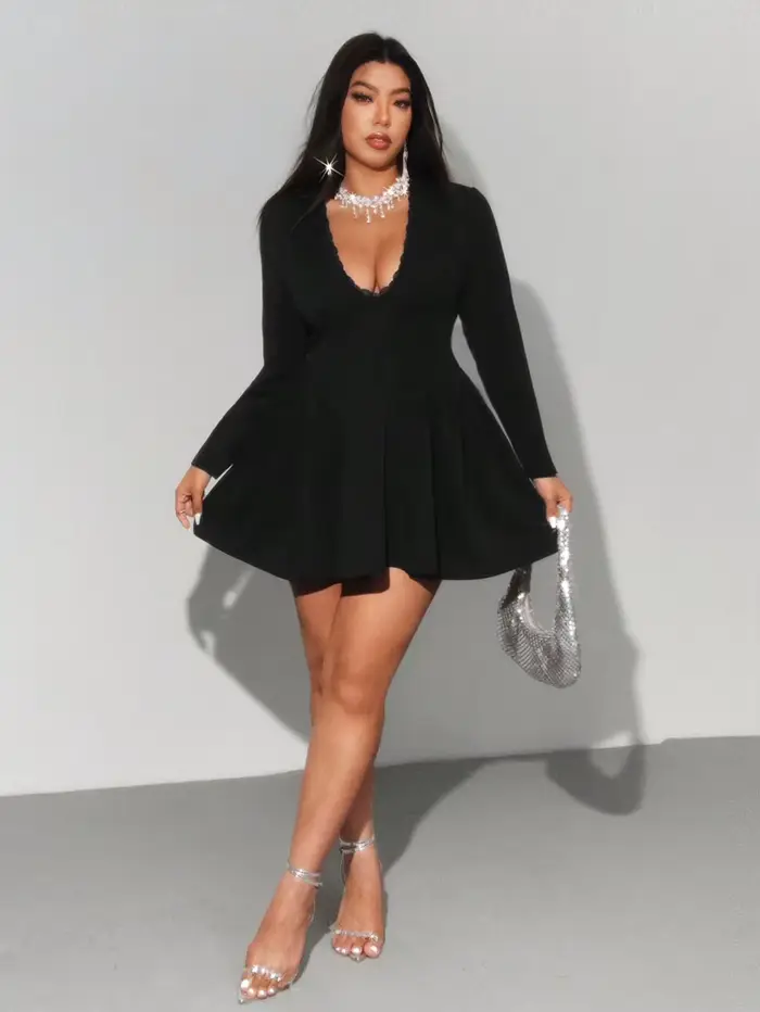 Robe Sexy en dentelle grande taille, robe élégante pour femmes, grande taille, vêtements d'extérieur